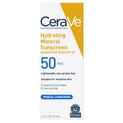 CeraVe SPF 50 Hydrating Sunscreen 2.5 fl oz