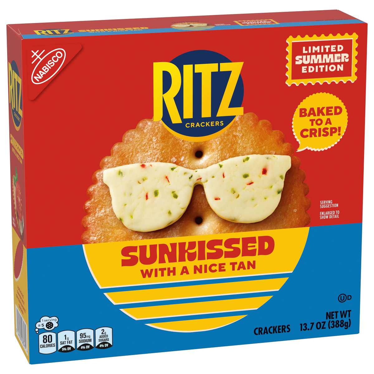 slide 3 of 4, RITZ Sunkissed Crackers, Snacks for Kids and Adults, Lunch Snacks, Limited Edition, 13.7 oz, 13.7 oz