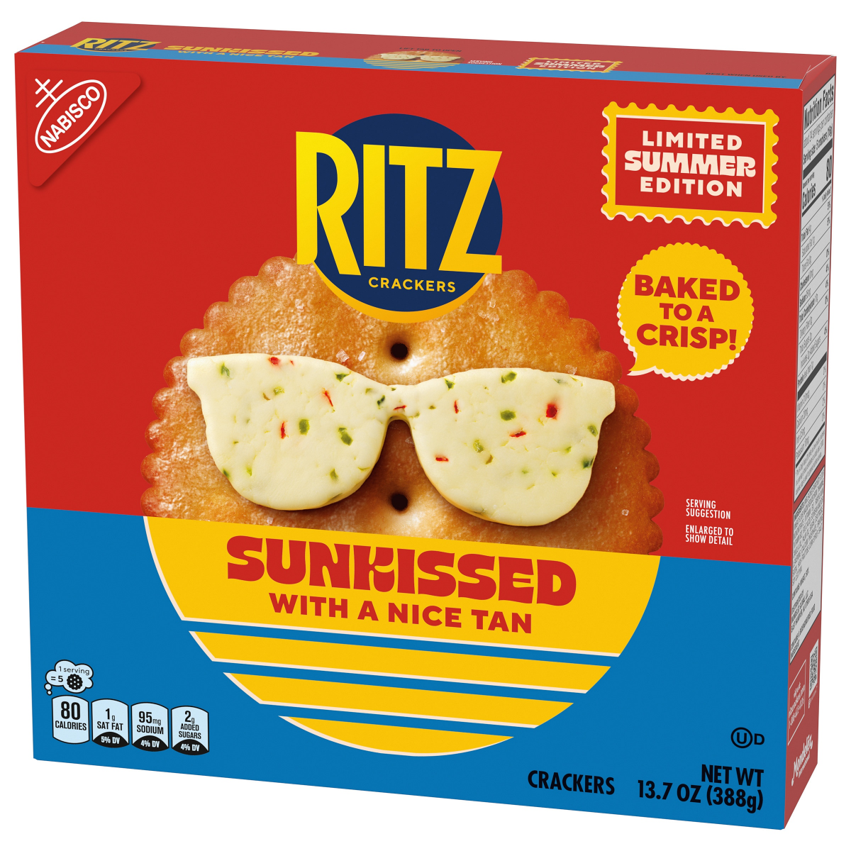 slide 2 of 4, RITZ Sunkissed Crackers, Snacks for Kids and Adults, Lunch Snacks, Limited Edition, 13.7 oz, 13.7 oz