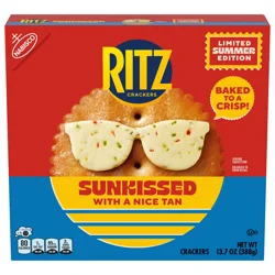 RITZ Sunkissed Crackers, Snacks for Kids and Adults, Lunch Snacks, Limited Edition, 13.7 oz