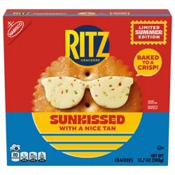 RITZ Sunkissed Crackers, Snacks for Kids and Adults, Lunch Snacks, Limited Edition, 13.7 oz