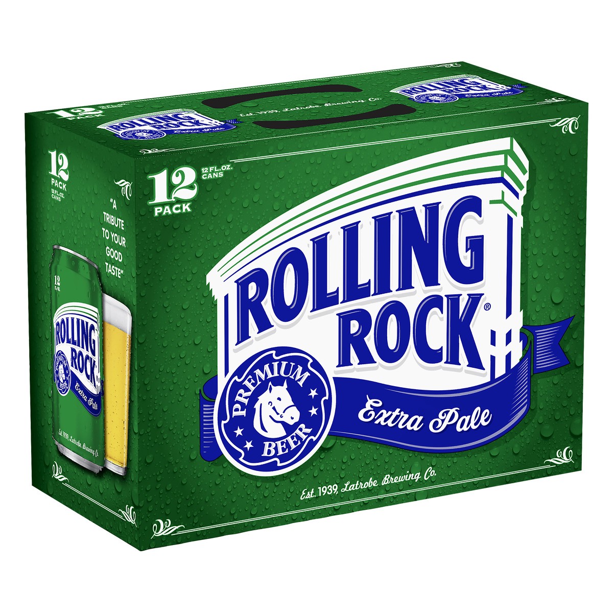 slide 8 of 8, Rolling Rock Extra Pale Beer 12 ea, 12 ct; 12 oz