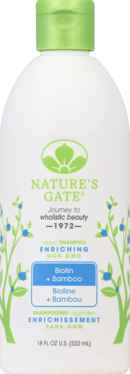 slide 2 of 2, Nature's Gate Enriching Biotin Bamboo Shampoo, 18 fl oz