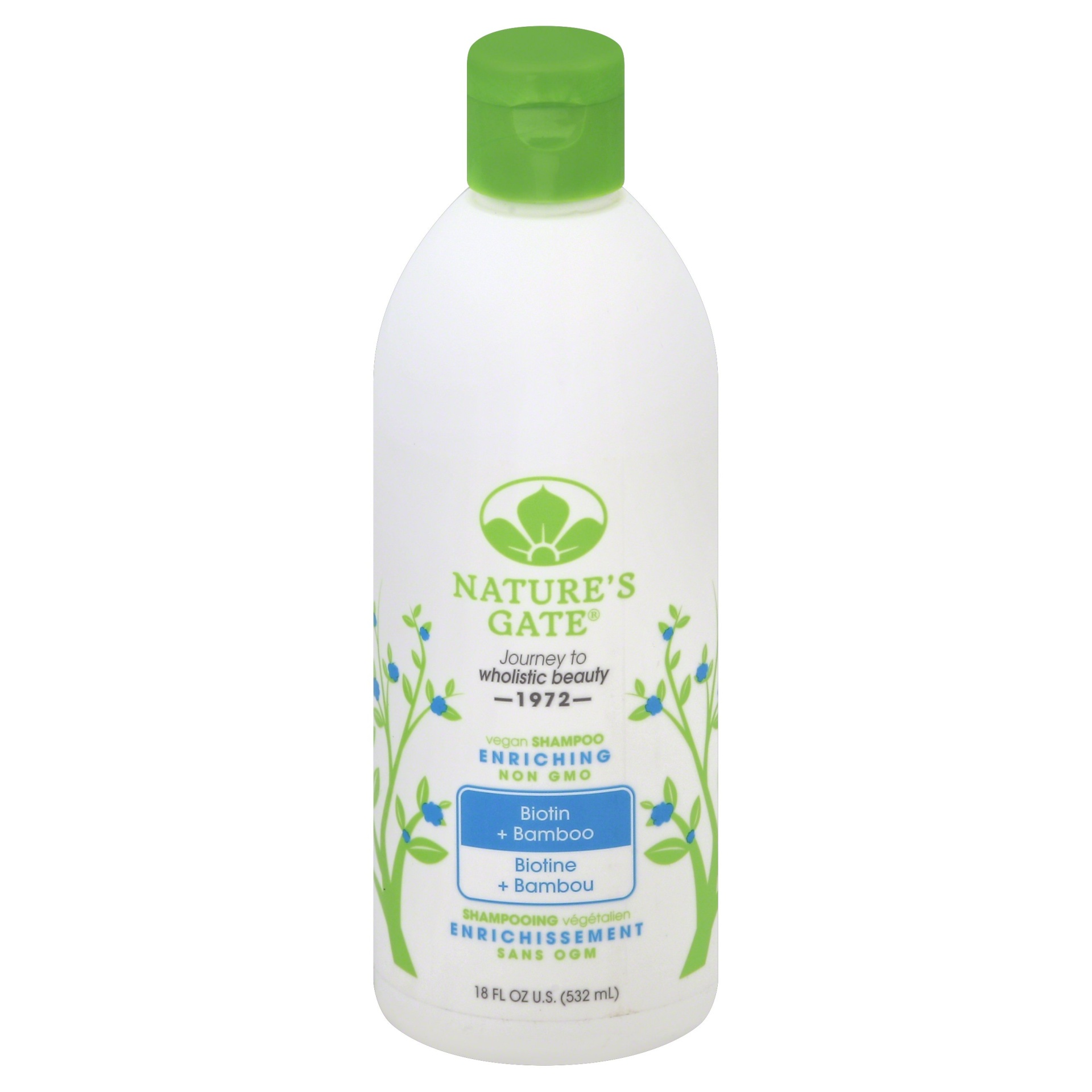 slide 1 of 2, Nature's Gate Enriching Biotin Bamboo Shampoo, 18 fl oz