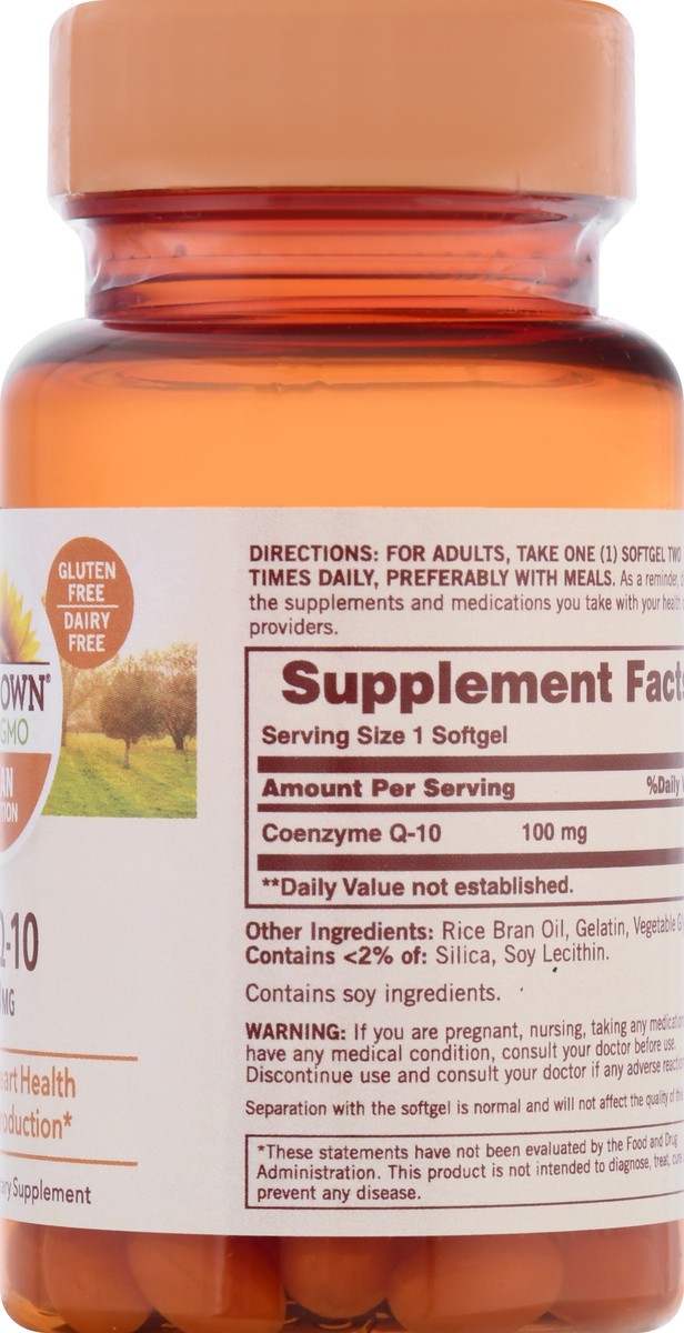 slide 10 of 12, Sundown Non-GMO 100 mg Softgels Co Q-10 40 ea, 40 ct