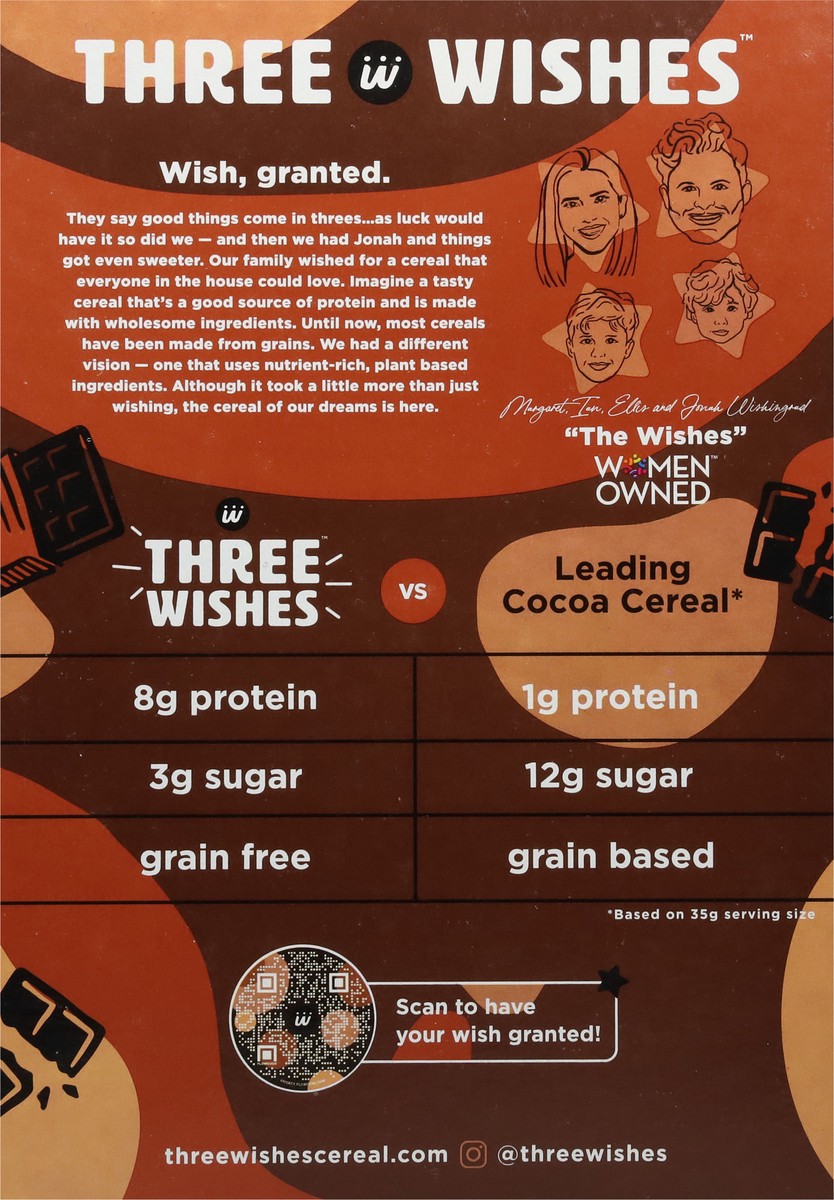 slide 3 of 9, Three Wishes Grain Free Cocoa Cereal 8.6 oz, 8.6 oz