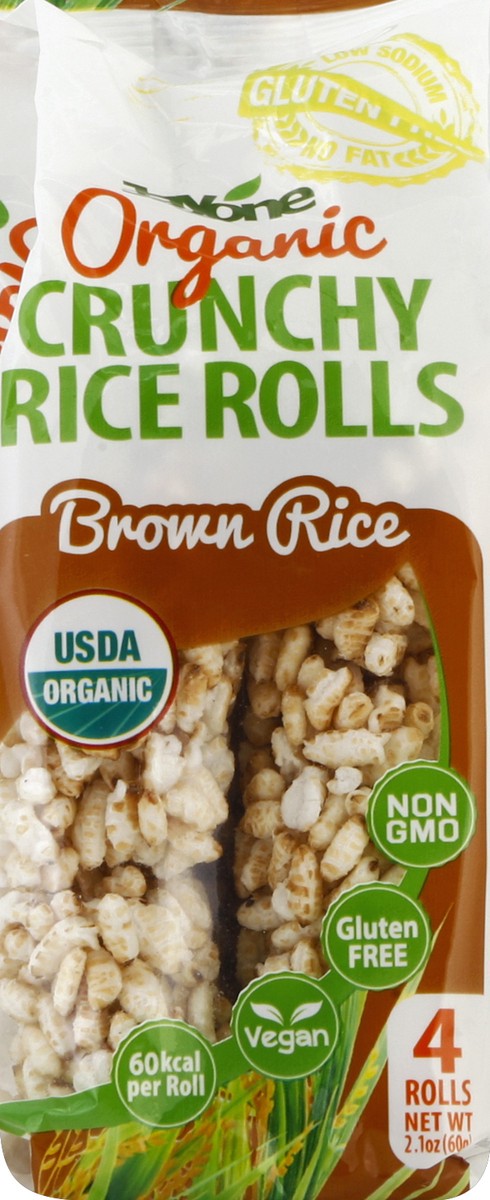 slide 5 of 5, Jayone Organic Crunchy Rice Roll Brown Rice, 2.1 oz
