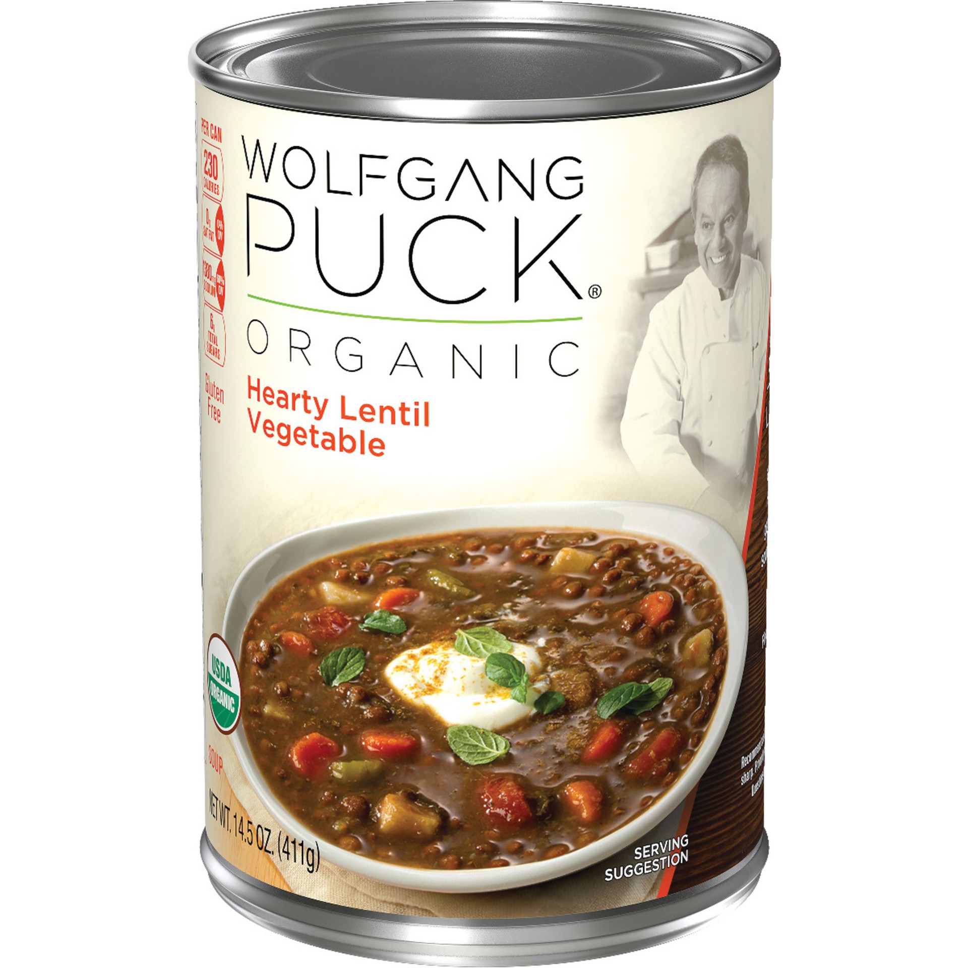 slide 1 of 5, Wolfgang Puck Hearty Lentil Organic Soup, 14.5 fl oz