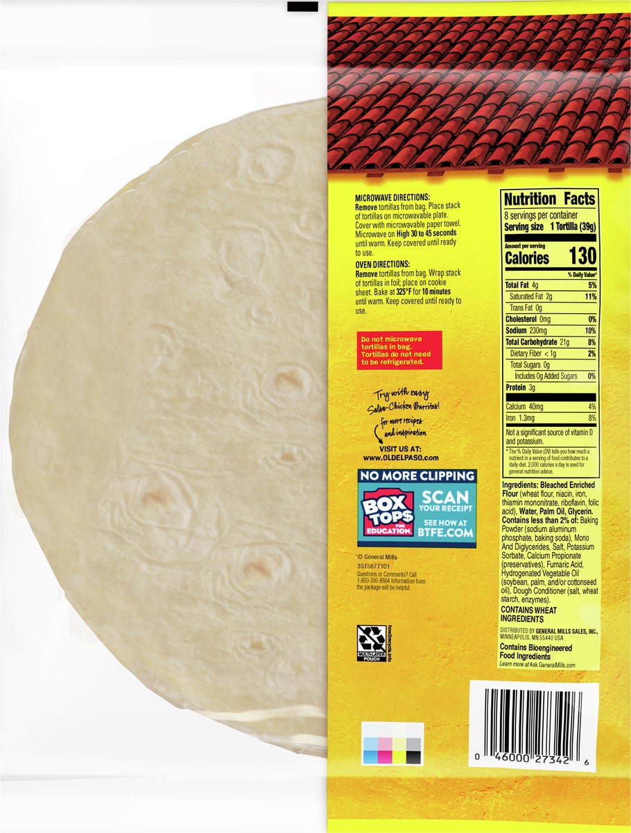 slide 3 of 9, Old El Paso Flour Tortillas for Burritos, Meal Prep, 8 Ct, 11 oz, 8 ct