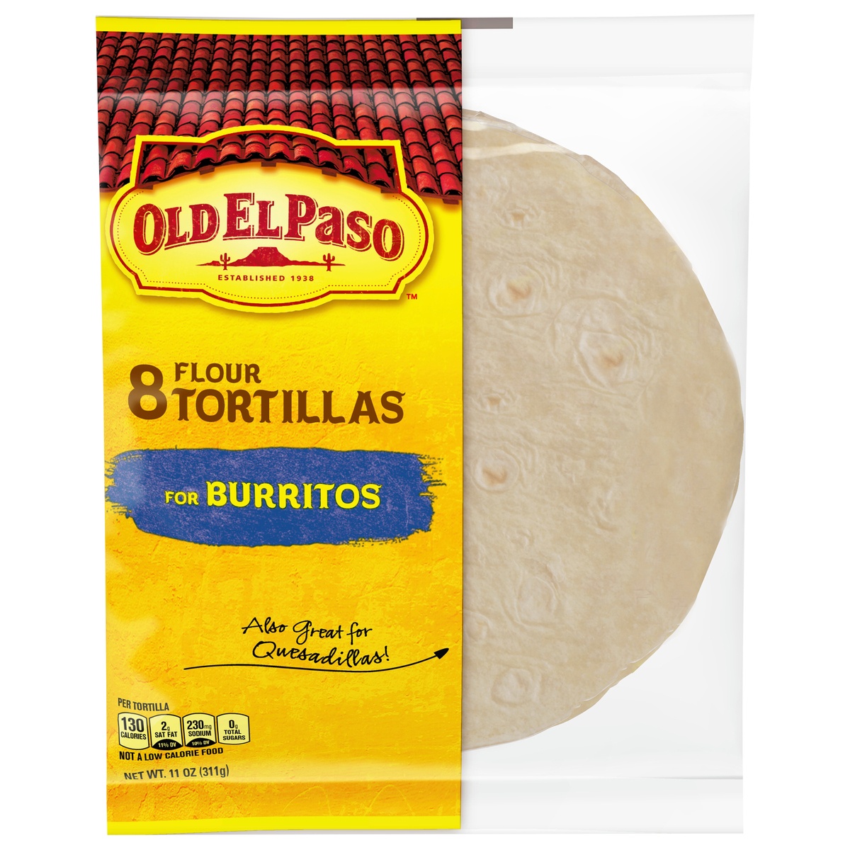 slide 1 of 1, Old El Paso Flour Tortillas, 8 ct, 11 oz, 8 ct; 11 oz