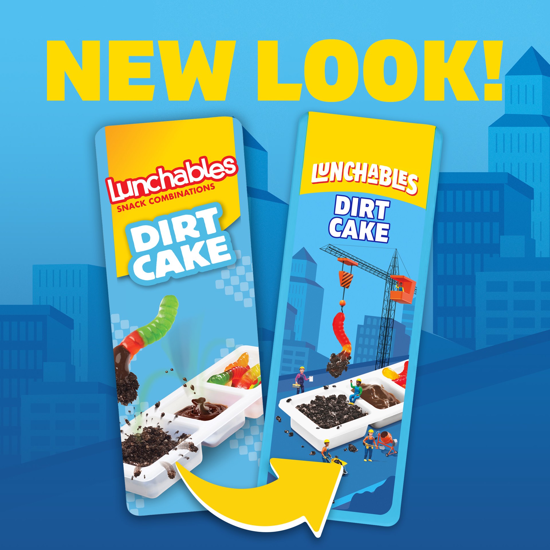 slide 3 of 5, Lunchables Dirt Cake with Gummy Worms, Chocolate Creme Frosting and Chocolate Cookie Crumbs, 1.95 oz Tray, 1.95 oz