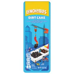 Lunchables Dirt Cake with Gummy Worms, Chocolate Creme Frosting and Chocolate Cookie Crumbs, 1.95 oz Tray