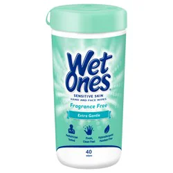 Wet Ones Sensitive Skin Hand Wipes Canister - 40 Count