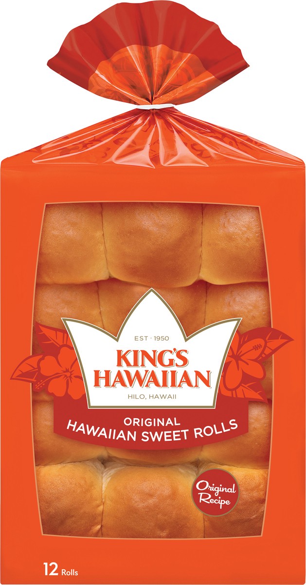 slide 11 of 12, King's Hawaiian® original Hawaiian sweet rolls, 12 oz