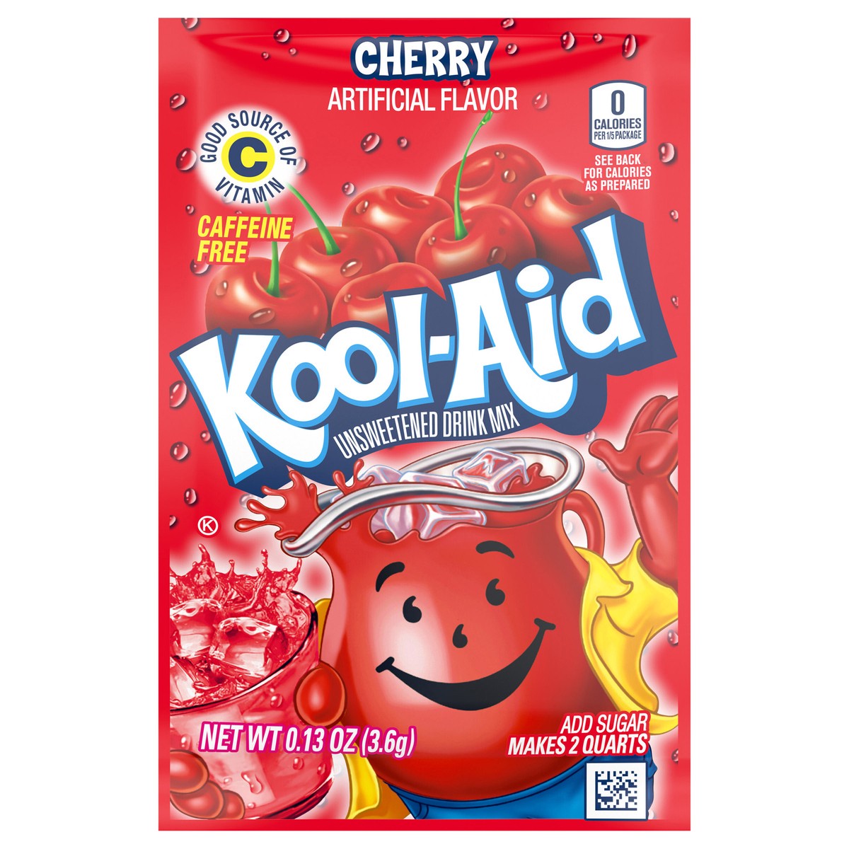 slide 1 of 5, Kool-Aid Unsweetened Cherry Powdered Soft Drink Mix, 0.13 oz Packet, 0.13 oz