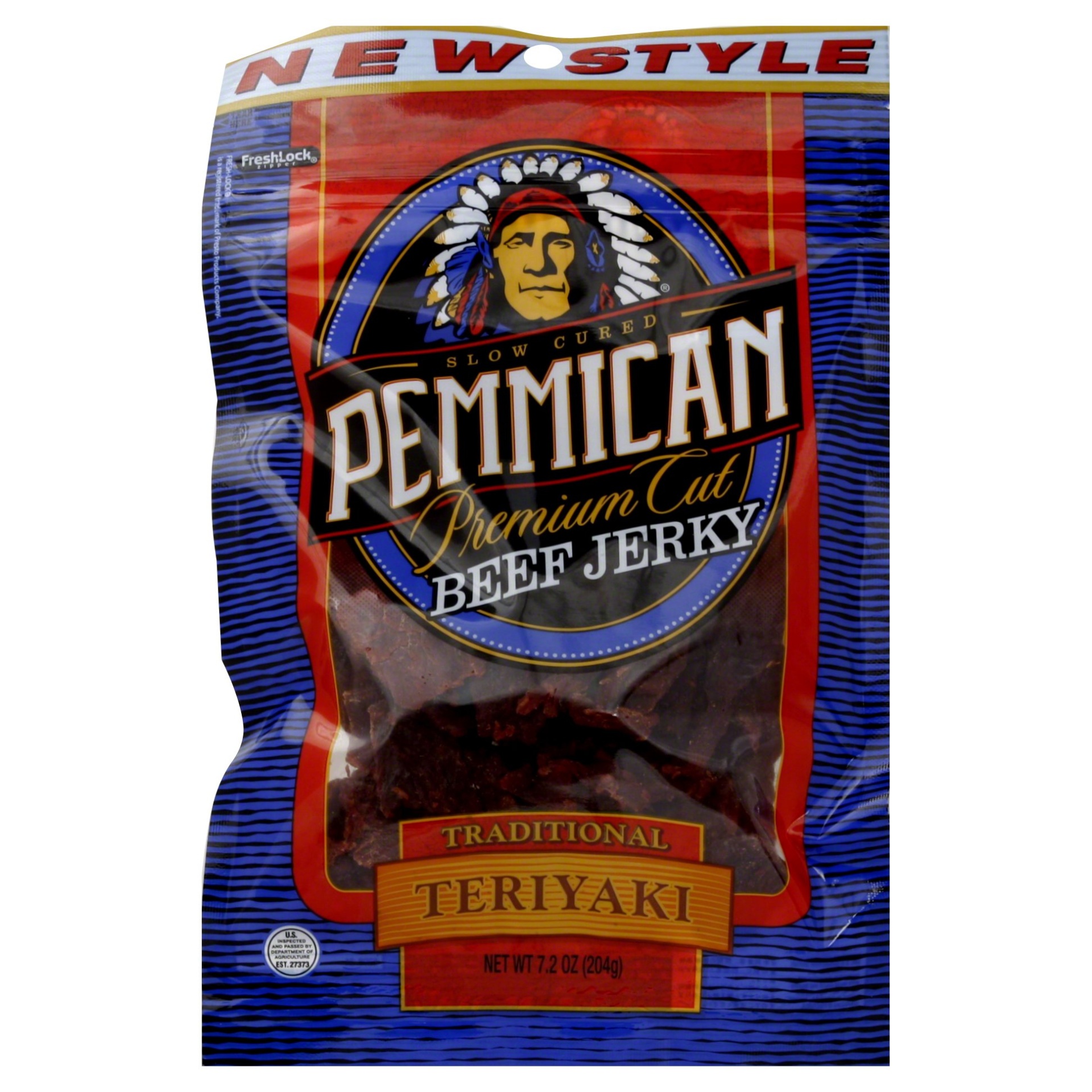 slide 1 of 1, Pemmican Teriyaki Jerky, 7.2 oz