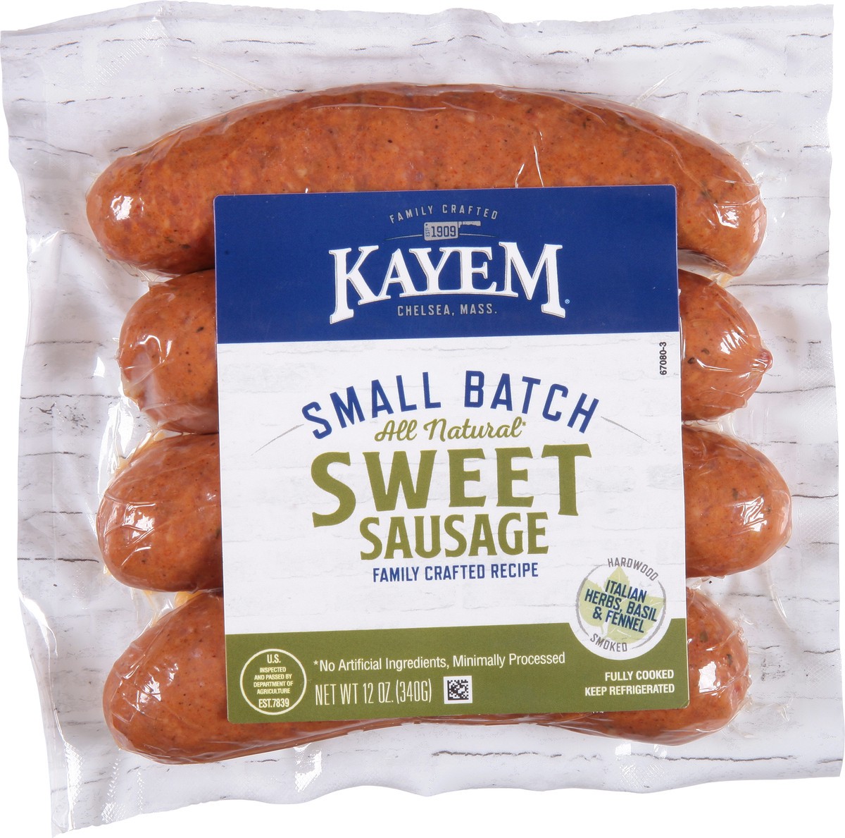 slide 9 of 13, Kayem Sweet Italian Style Sausage 12 oz, 12 oz