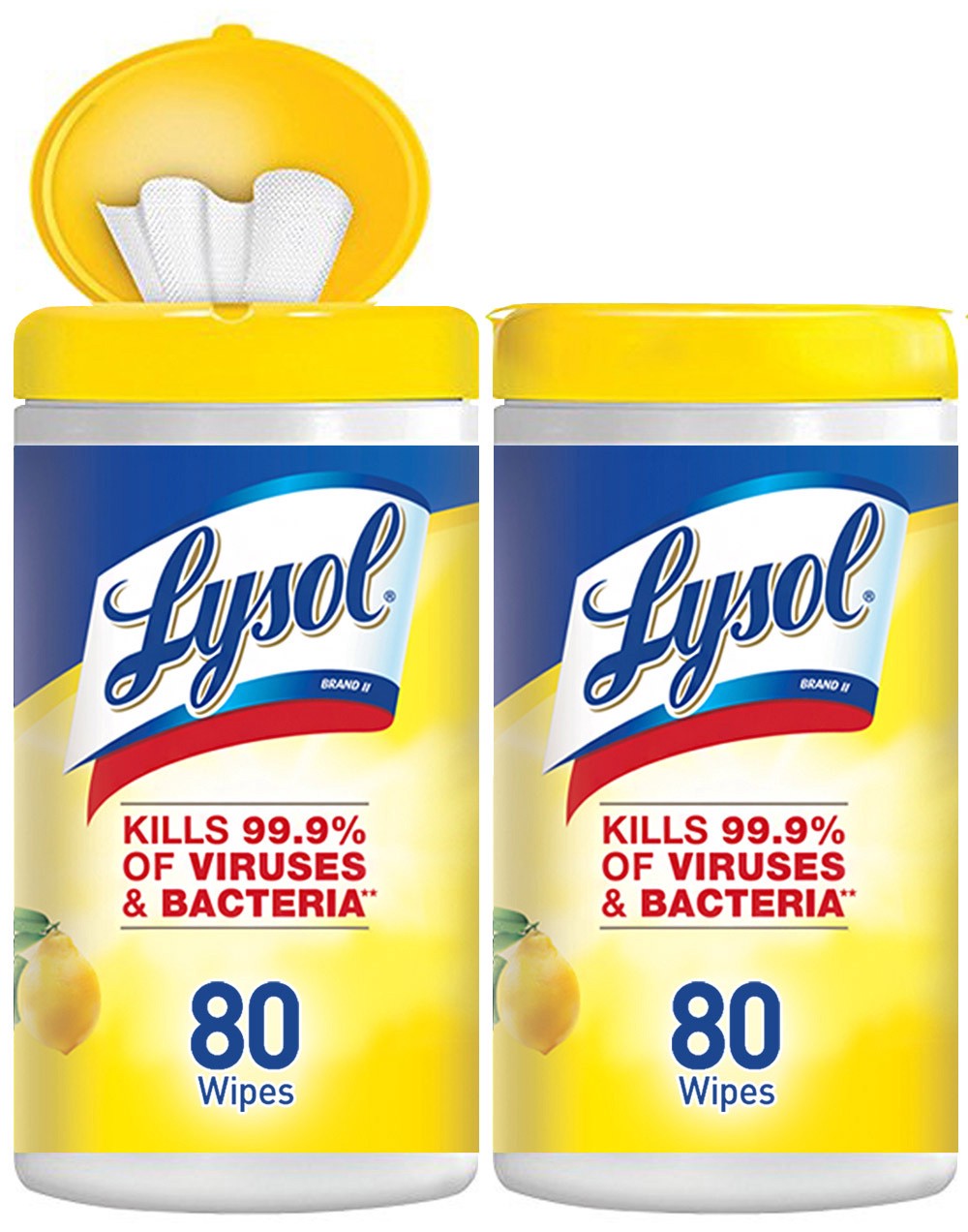 slide 1 of 3, Lysol Disinfectant Wipes, Multi-Surface Antibacterial Cleaning Wipes, For Disinfecting and Cleaning, Lemon and Lime Blossom, 160 Count (Pack of 2), 160 ct