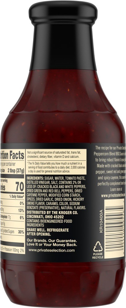 slide 3 of 4, Private Selection 5 Peppercorn Blend Barbecue Sauce, 19 oz