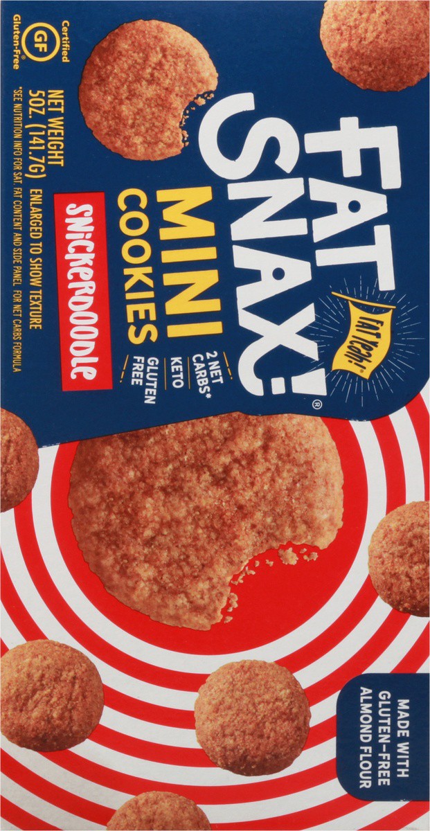 slide 8 of 9, Fat Snax! Gluten Free Mini Snickerdoodle Cookies - 5 oz, 5 oz