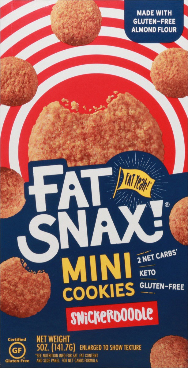 slide 9 of 9, Fat Snax! Gluten Free Mini Snickerdoodle Cookies - 5 oz, 5 oz