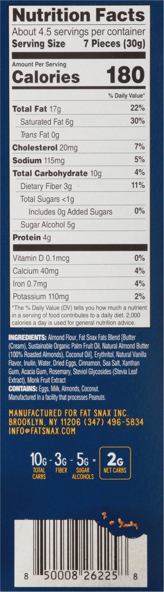slide 2 of 9, Fat Snax! Gluten Free Mini Snickerdoodle Cookies - 5 oz, 5 oz