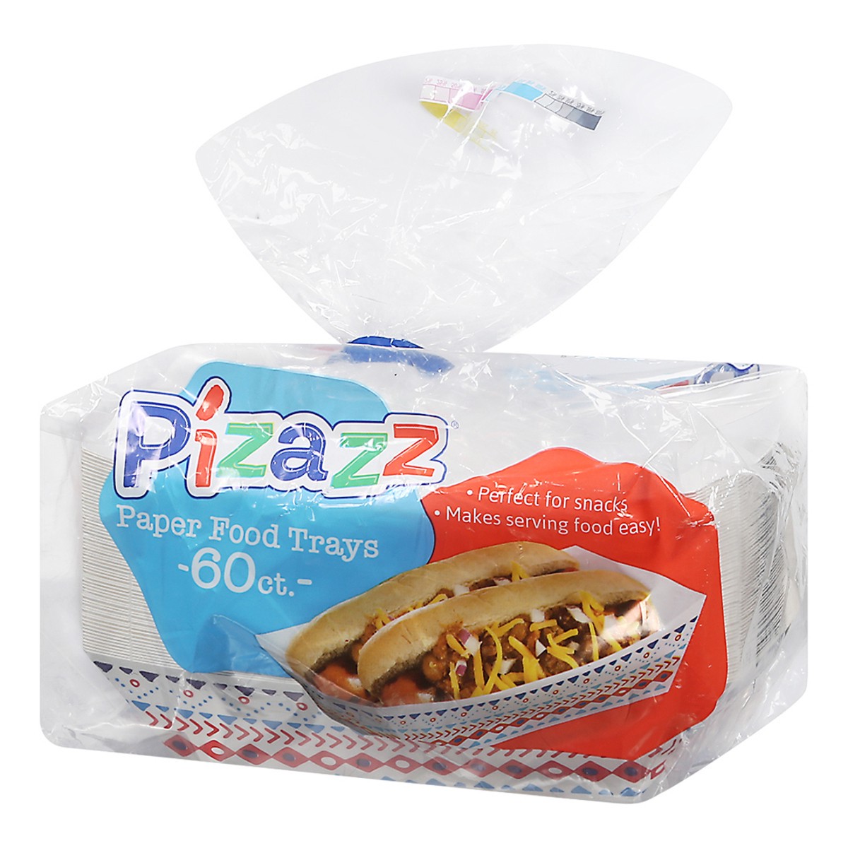 slide 6 of 9, Pizzaz Paper Food Trays 60 ea, 60 ct