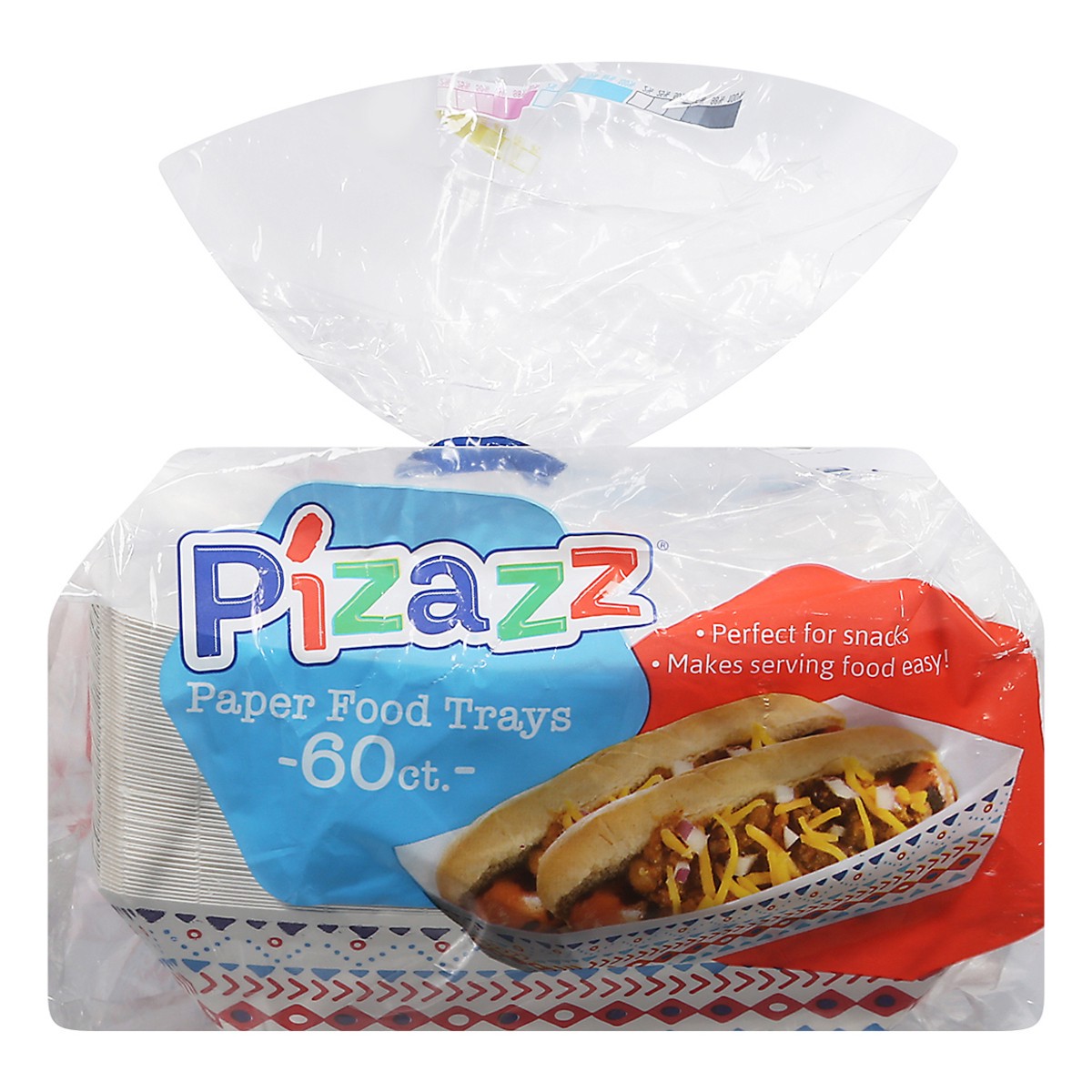 slide 1 of 9, Pizzaz Paper Food Trays 60 ea, 60 ct