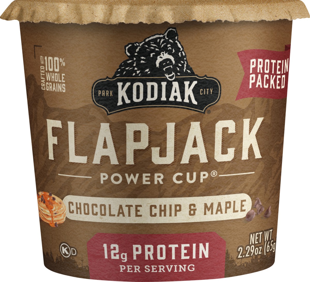 slide 3 of 4, Kodiak Cakes Flapjack Power Cup, Chocolate Chip & Maple, 2.29 oz, 2.29 oz