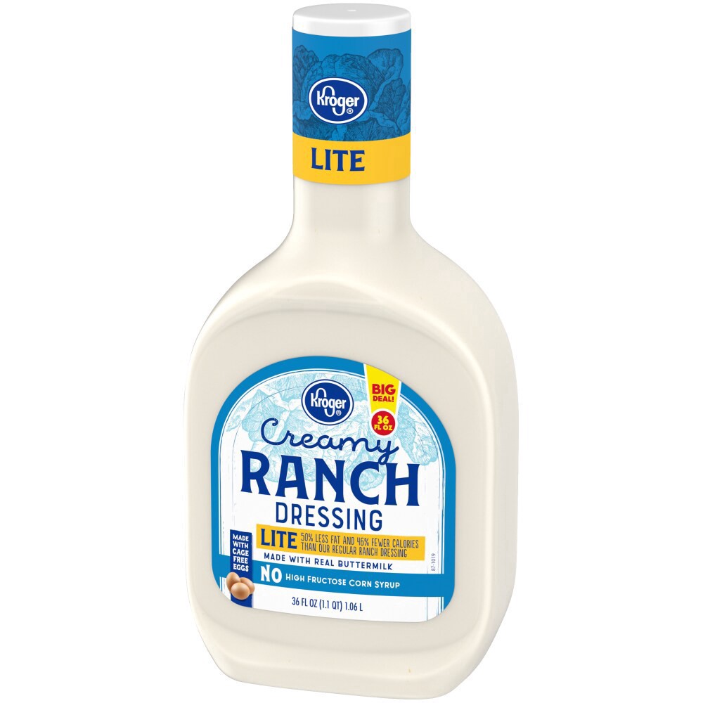 slide 4 of 4, Kroger Creamy Lite Ranch Dressing, 36 fl oz