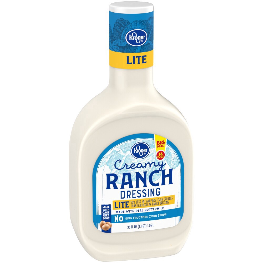 slide 3 of 4, Kroger Creamy Lite Ranch Dressing, 36 fl oz