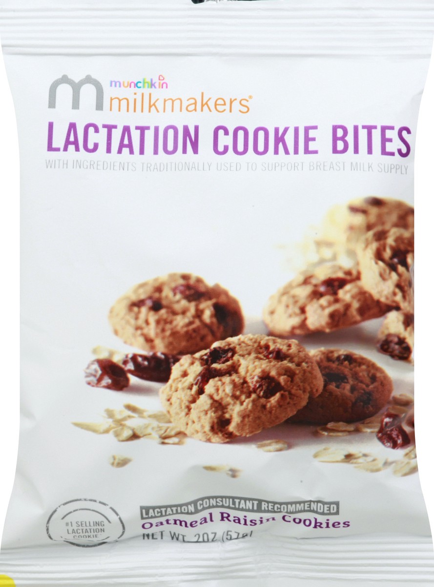 slide 13 of 13, Munchkin Milkmakers Oatmeal Raisin Lactation Cookie Bites 2 oz, 2 oz