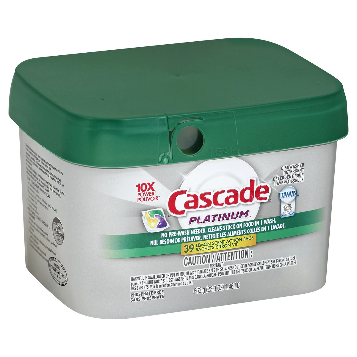 slide 2 of 5, Cascade Dishwasher Detergent 39 ea, 39 ct