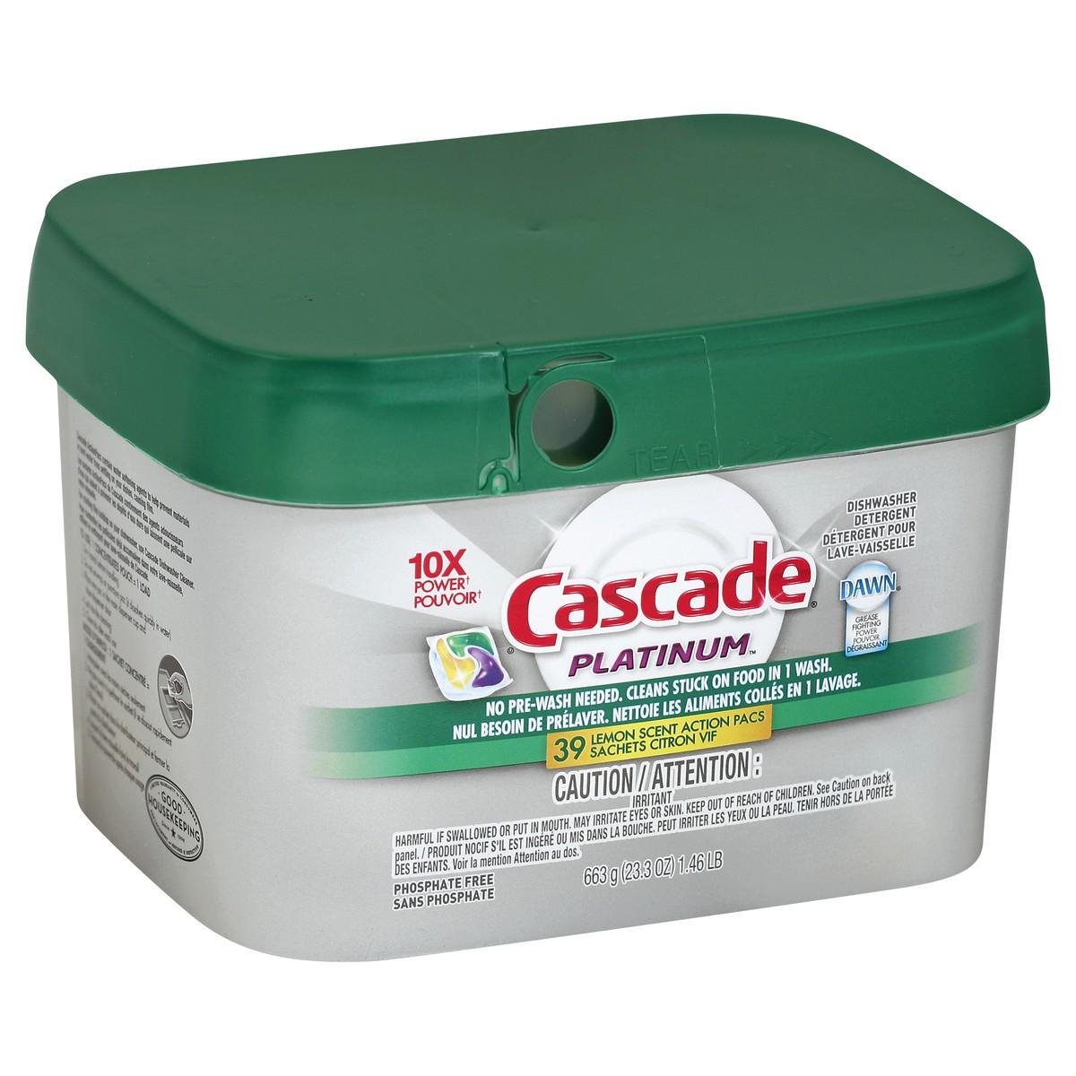 slide 5 of 5, Cascade Dishwasher Detergent 39 ea, 39 ct