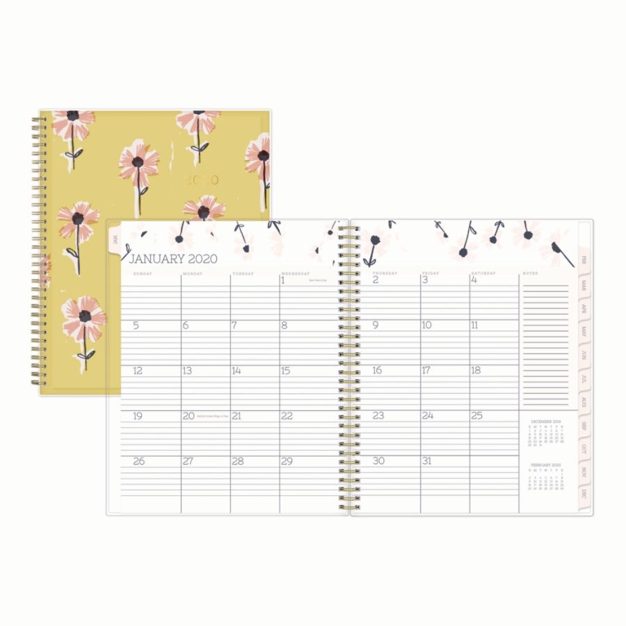 slide 2 of 4, Blue Sky Egg Press Create Your Own Weekly/Monthly Planner, 8-1/2'' X 11'', Pink Wallflowers, January 2020 To December 2020, 1 ct
