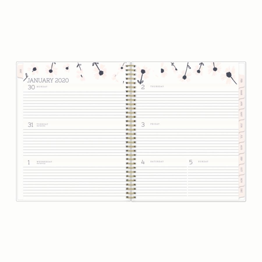 slide 3 of 4, Blue Sky Egg Press Create Your Own Weekly/Monthly Planner, 8-1/2'' X 11'', Pink Wallflowers, January 2020 To December 2020, 1 ct