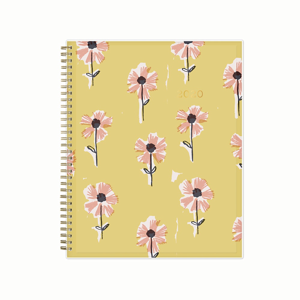 slide 1 of 4, Blue Sky Egg Press Create Your Own Weekly/Monthly Planner, 8-1/2'' X 11'', Pink Wallflowers, January 2020 To December 2020, 1 ct