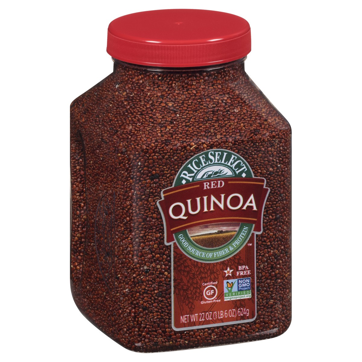 slide 14 of 14, RiceSelect Red Quinoa 22 oz. Jar, 22 oz