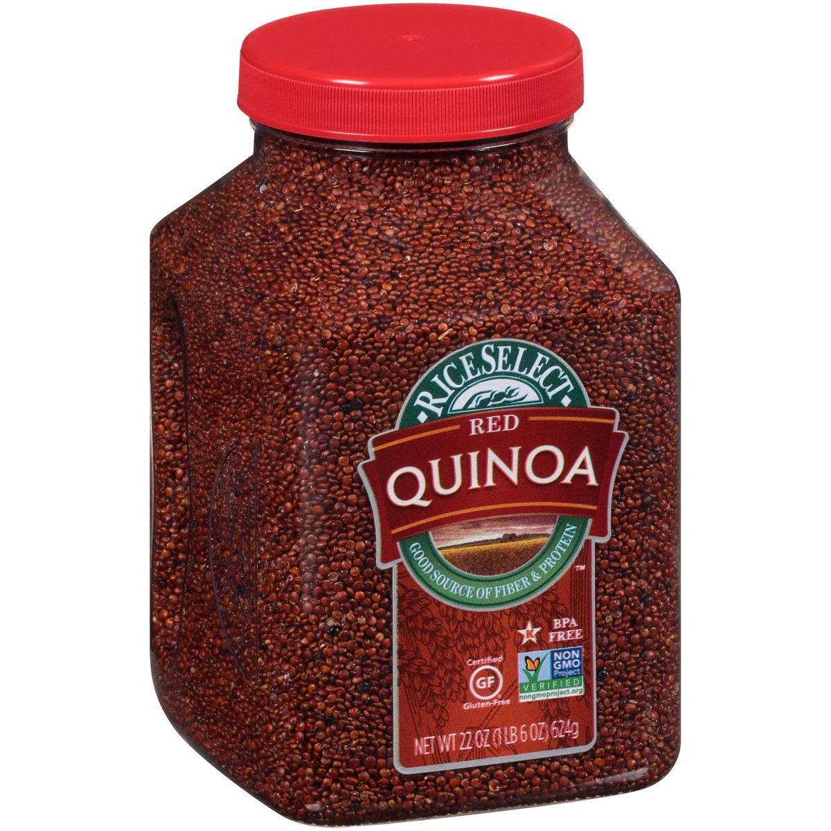 slide 7 of 14, RiceSelect Red Quinoa 22 oz. Jar, 22 oz