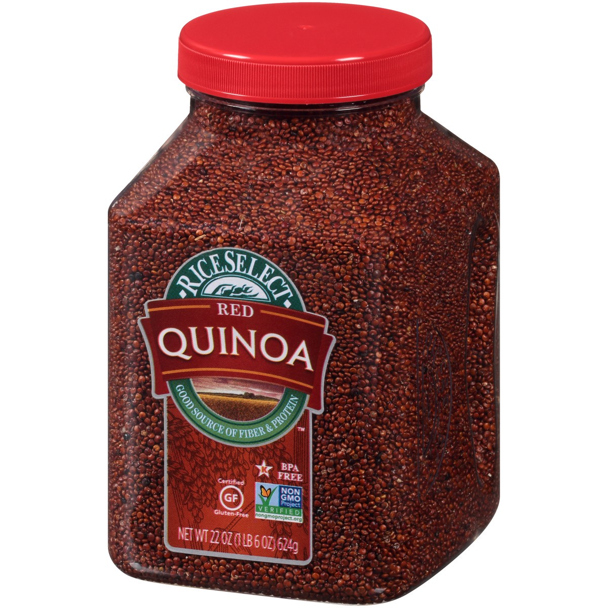 slide 8 of 14, RiceSelect Red Quinoa 22 oz. Jar, 22 oz