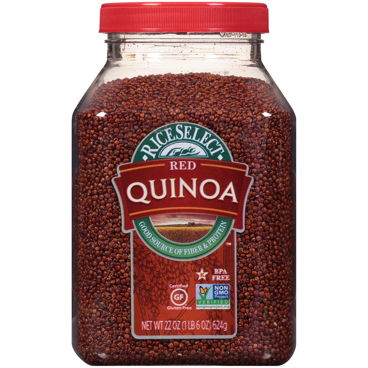 slide 9 of 14, RiceSelect Red Quinoa 22 oz. Jar, 22 oz