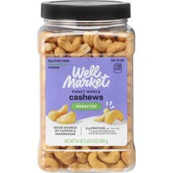 Well Market Unsalted Whole Cashews - 24 oz