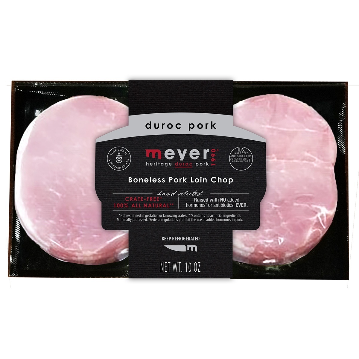 slide 1 of 1, Meyer Duroc Heritage Pork Meyer Pork Boneless Loin Chops - 10oz, 10 oz