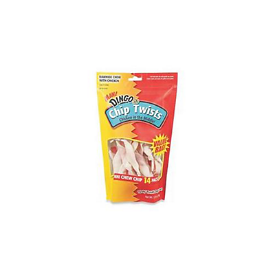 slide 1 of 1, Dingo Mini Chip Twists Value Bag, 14 ct