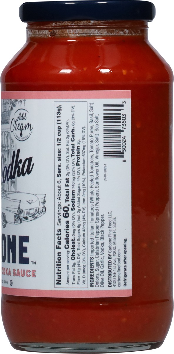 slide 5 of 9, Carbone Spicy Vodka Sauce 24 oz, 24 oz