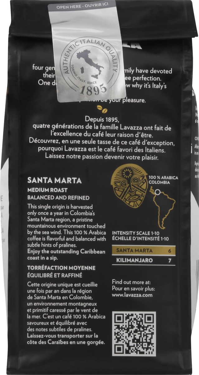 slide 5 of 9, Lavazza Ground Medium Roast 100% Arabica Santa Marta Coffee 12 oz, 12 oz