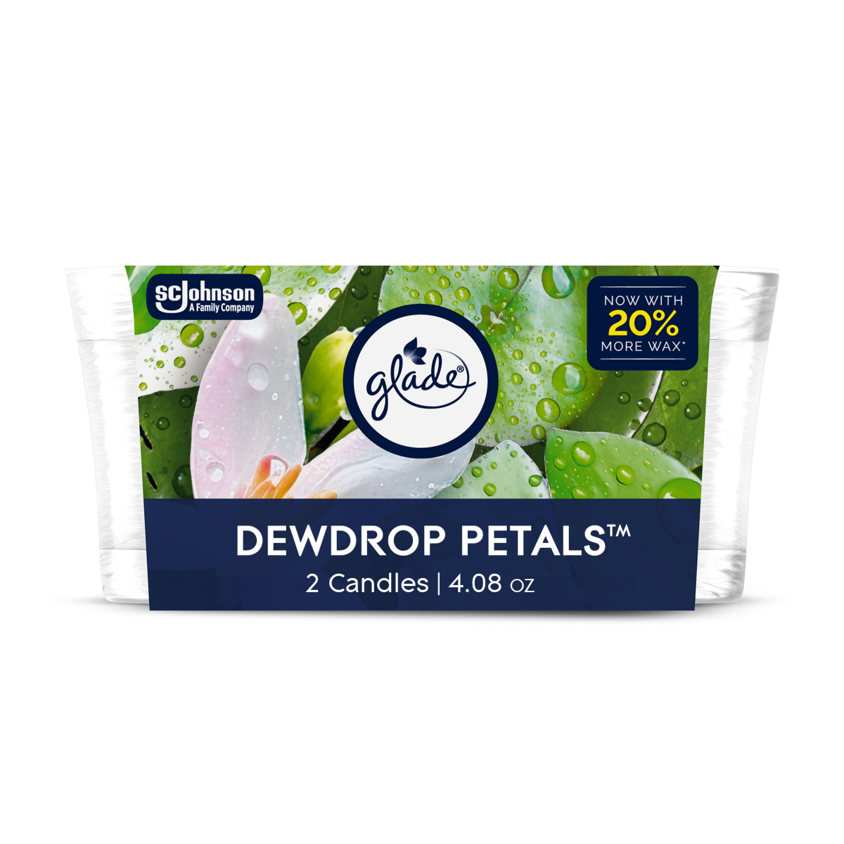 slide 1 of 29, Glade Single Wick Candle, Dew Drop Petals, 4.08 oz, 1 Count, 4.08 oz, 1 ct
