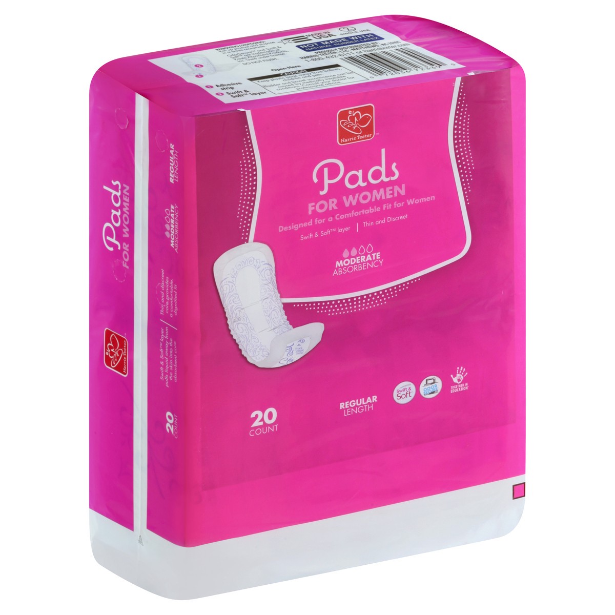 slide 3 of 6, Harris Teeter Extra Absorbancy Pad, 20 ct