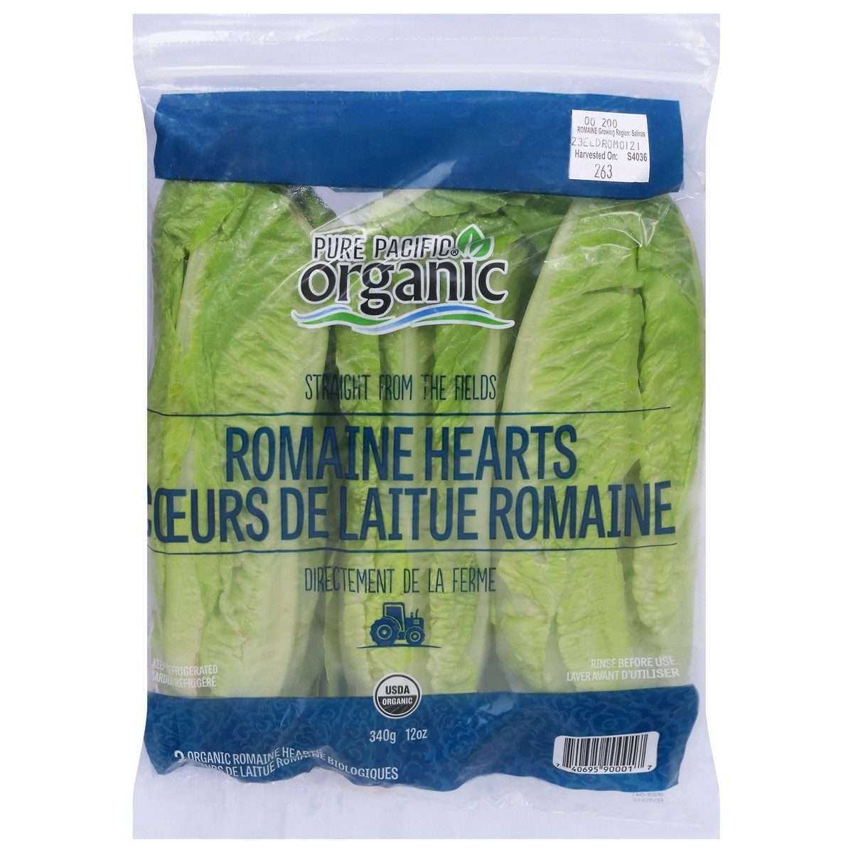 slide 1 of 6, Pure Pacific Pacific Fresh Marketing Pure Pacific Pure Pacific Organic Hearts Of Romaine, 12 oz