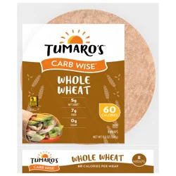 Tumaro's Carb Wise Whole Wheat Wraps - 11.2 oz (8 ct)